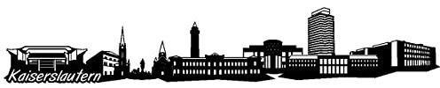 Samunshi® Wandtattoo Kaiserslautern Skyline Wandaufkleber 220 x 38cm schwarz