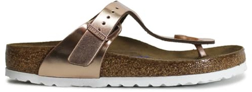 Birkenstock Womens Gizeh Metallic Copper Leather Sandals 40 EU