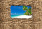 wandmotiv24 Fototapete 3D Südsee - Steinmauer, M 250 x 175 cm - 5 Teile, Wanddeko, Wandbild, Wandtapete, 3D-Optik, Wandbruch, Landschaft M0647