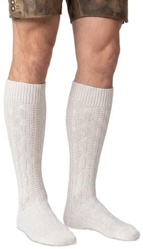 German Wear Trachtensocken klassisch 40cm Lang - Trachten Strümpfe Passend zu kurze Trachtenhosen & Kniebundhosen