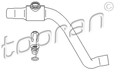 Topran 110 853 Kühlerschlauch oben | 110 853 Kompatibel mit Golf III (1H1),Golf III Variant (1H5),Vento (1H2)