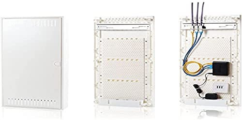 f-tronic Kommunikationsverteiler Vision K, Aufputz, 4-reihig, Montageplatte, APV48K, Weiß