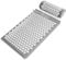 ProsourceFit Acupressure Mat and Pillow Set for Back/Neck Pain Relief and Muscle Relaxation, Grey