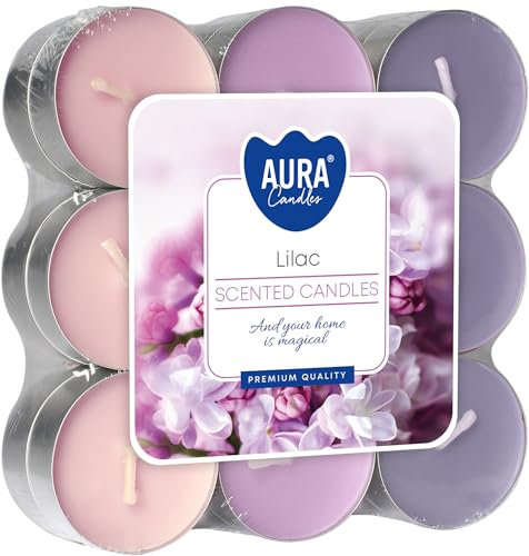 DUFTKERZEN 18ER PACK, Duft: OHNE kleine Teelichter, bis zu 4 Stunden Brennen, ø3,9 x 1,5 cm, duftende Teelichter