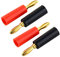 sourcing map 4 Pcs Banana Plugs, Speaker Wire Banana Plug Connector Closed Screw Type Speaker Audio Adapter for Speaker, Wire, Home Theater, Wall Plates, Red Black