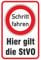 Schild Hier gilt die StVO Schritt fahren aus Aluminium-Verbundmaterial 3mm stark 30 x 45 cm