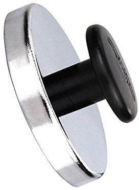 Magnet mit Chromblende und Knauf/Griff, bis 11 Kg, Durchmesser 51 mm, Magnethalter, Rundmagnet