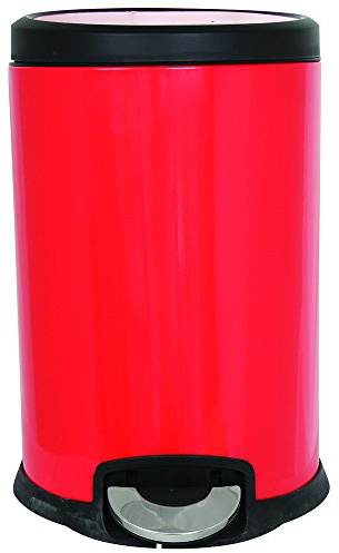 MSV Treteimer, Edelstahl, Rot/Ausflug, einfarbig (Getaway Solids)