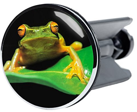 Sanilo Bonde de lavabo, Grande sélection de Bouchons de lavabo, Haute qualité (Grenouille Verte)