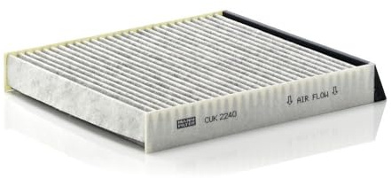 MANN-FILTER CUK 2240 Cabin Air Filter - Pollen Filter with Activated Carbon - for Cars + Transporters | Cuk 2240 suitable for Focus II C30 C70 S40 V50