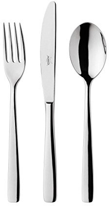 Mori Italian Factory Conica Set Posate, Acciaio Inossidabile, 75 Pezzi