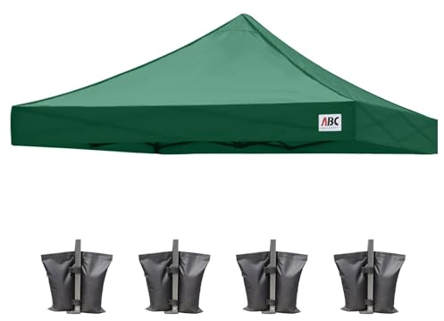 Abccanopy, Ersatzdach für Baldachin für Pop-Up-Zelt (25,4 x 25,4 cm, dunkelgrün)