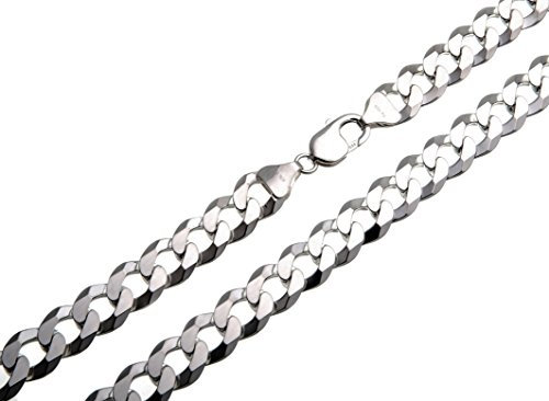SILBERKETTEN STORE DEIN SCHMUCK ONLINE SHOP Silber 925 Herren 12mm Panzerkette Silber Hochglanz 2,8mm Stärke Halskette Herren Karabiner Verschluss