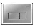 Geberit Kappa50 Dual Flush WC Wall Plate - Brushed Chrome
