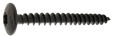 Viswood 3137050 Boîte de 100 Vis à penture 6 lobes Filetage total 7,0 x 50 Acier Zingué Noir
