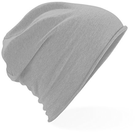 Beechfield Unisex Jersey Beanie/Strickmütze (Einheitsgröße) (Hellgrau)