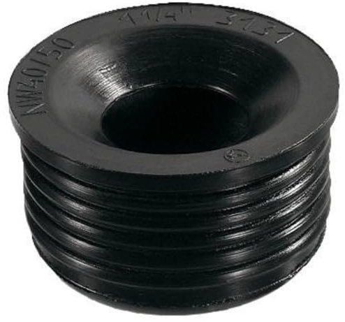 Schläfer 189810 Spültischablaufrohre Ø DN32/50mm, HT Sifon 1 1/4 Zoll, Gumminippel für Abgangsrohr, Gummi-Muffendichtung, Siphon-Gummimanschette Außen Ø 50 mm x Innen Ø 30-32 mm, Schwarz