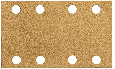 Mirka Gold Universal-Schleifpapier 81x133mm Klett 8-Loch/Korn P80, 50 Stk/Zum Schleifen von Gips, Spachtel, Spanplatten, Holz, Lack