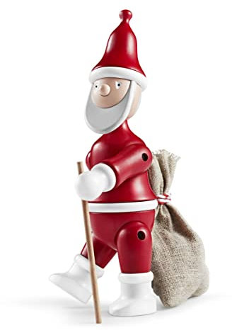 Kay Bojesen Weihnachtsmann Figuren 19.5 cm Holzfiguren Originaldesign, rot