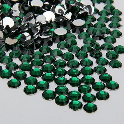 1200 Pcs 3D Crystal Nail Art Round Rhinestone/Gems 2mm (09 Emerald Green)