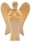 Deko Figur Schutzengel Erzengel stehend 10 cm, Holz hell braun, kleine Engelfigur betend, Kunsthandwerk aus Bali Engel Holzengel