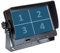 Monitor retromarcia QUAD da 7” / per impieghi gravosi / 4 ingressi video / 12-24 volt/robusto/mirroring delle immagini/alimentazione della telecamera/omologazione elettronica/serie SELECT