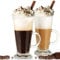 Royal Cuisine Latte Glasses Coffee Cups for Espresso Cappuccino Tea Hot Drink Glass Cups with Handle Ideal for Ice Cream Latte, Hot Chocolate, Set of 2 (270ml)