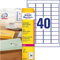 AVERY Zweckform L4770-25 Adressetiketten/Adressaufkleber (1.000 Etiketten, 45,7x25,4mm auf A4, bedruckbar, selbstklebend, für Absenderetiketten, durchsichtige Polyesterfolie) 25 Blatt, transparent