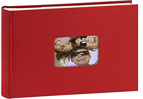 walther design Fotoalbum rot 200 Fotos 10 x 15 cm Memo-Einsteckalbum mit Cover-Ausstanzung, Fun ME-110-R