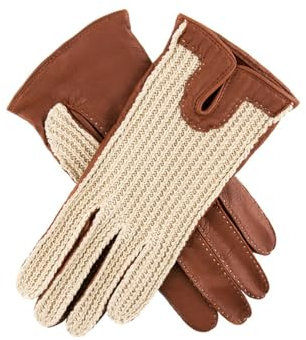 Dents Damen Handschuh - Braun - Cognac - Größe L (Herstellergröße : Small)