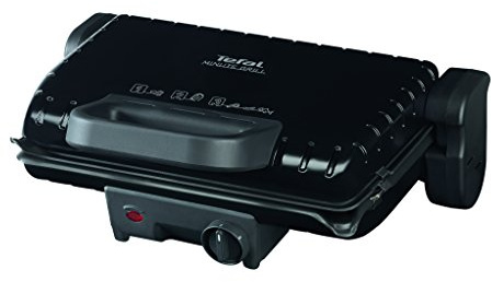 Tefal Minute Grill GC2058 Kontaktgrill, elektrisch, schwarz, Aluminium, rechteckig, Grillrost, 300 x 170 mm, Leistung