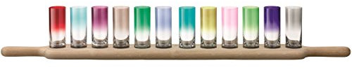 LSA International 77 cm, Oak, Assorted, Grand Vodka Set & Oak Paddle L77cm, Assorted Colours