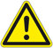 LEMAX® Warnschild Allgemeines Warnzeichen, ASR/ISO, Folie, selbstklebend, SL 100mm