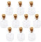 Mini Glas Kork Flaschen Quadrat Kubisch Jars Vials Wunsch Bottle Love Note 10 Stk.