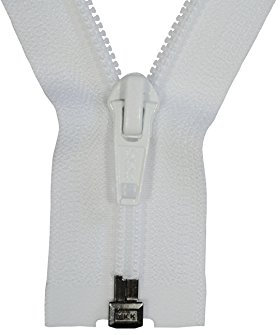 YKK Reißverschluss 1 Wege teilbar weiß 110 cm Kunststoff Spirale