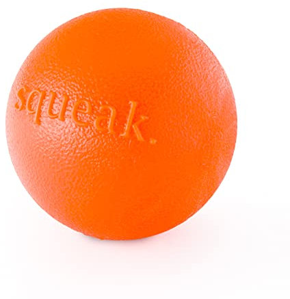 Planet Dog Orbee-Tuff Squeak - Quietsch-Ball für Hunde - Spielzeug zum Apportieren - Orange