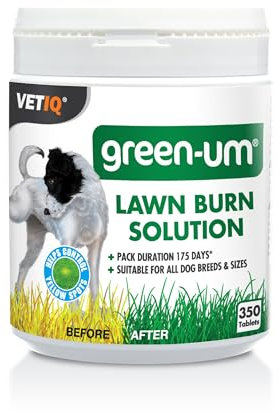 VETIQ Green-Um Lawn Burn Solution, Dog Urine Neutraliser Tablets to Control Nitrogen in Urine to Prevent Lawn Yellow Spots, 350 Tablets (Pack of 1)