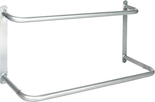 NETPROSHOP Stabiler Deckenhalter 2 Etagen für Stalltür Farbe wählen, Auswahl:Silber