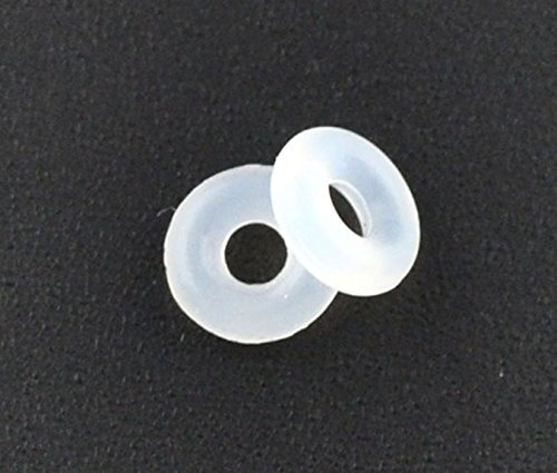 200 White Rubber/Silicone Beads Stopper 6mm Rings for Bracelets. Ideal for Card Making, Scrapbooking and Jewellery Crafts