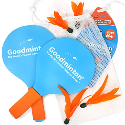 VIAHART Goodminton - Schlägerspiel für Kinder & Erwachsene. Aktiver Indoor-Outdoor-Spaß. Badminton-Set für Jungen, Mädchen, alle Altersgruppen