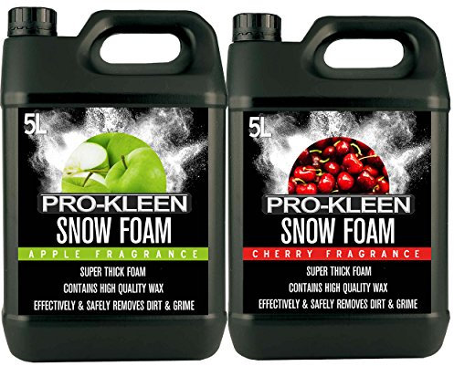 10L of Pro-Kleen Apple & Cherry Snow Foam with Wax – Super Thick, pH Neutral & Non-Caustic Foam – Extremely Powerful & Easy To Use