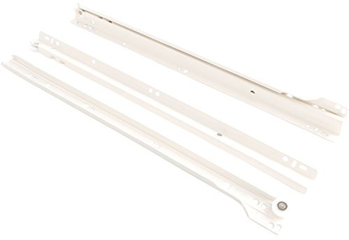 BLUM Schubladenauszug | Rollschubführung 300mm Teilauszug ; 1 Paar cremweiß