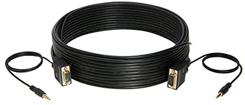 Cavo SVGA monitor VGA) (super Premium, maschio A maschio, di qualità superiore, 0,9 m – 30,5 m Black 30'