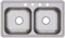 Elkay Dayton D233194 Fregadero de cocina de acero inoxidable de 83 x 48 cm, con cuatro agujeros, acabado satinado Elkay