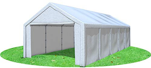 Stabilezelte Partyzelt 4x10 m Modular Pro PE 240 g/m² wasserdicht inkl. Seiten Festzelt Gartenzelt Weiss