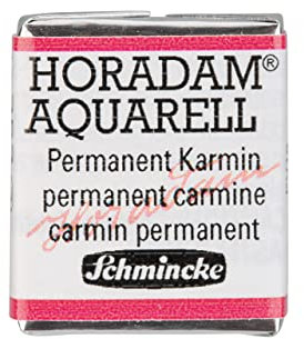 Schmincke – HORADAM® AQUARELL - feinste Künstler-Aquarellfarben, 353 Permanent Karmin, 14 353 044, 1/2 Näpfchen