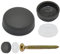 Snap-On Two Piece Dome Screw Cover Caps - Pack of 50 Large Matt Caps & Bases : Medium Slate