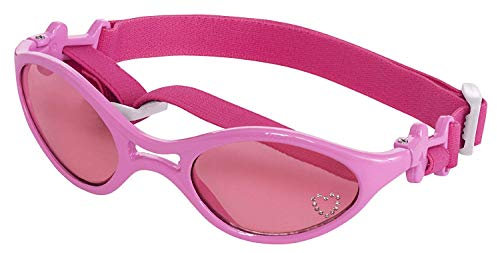 Doggles K9 Optix Sonnenbrille, gummiert, rosafarbene Gläser, Größe L