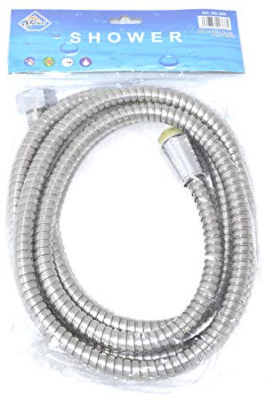Shine- FLEXIBLE SHOWER PIPE CHROME LOOK Bath Hose Flexible Replacement Pipe choose size 1.5m/2m/2.5m (2.5M Metre (250 CM)) by Shine