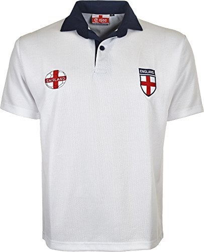 Active Wear Europe Cup 2016 England Football Fan Jersey Size X - 5XL, White, 3XL